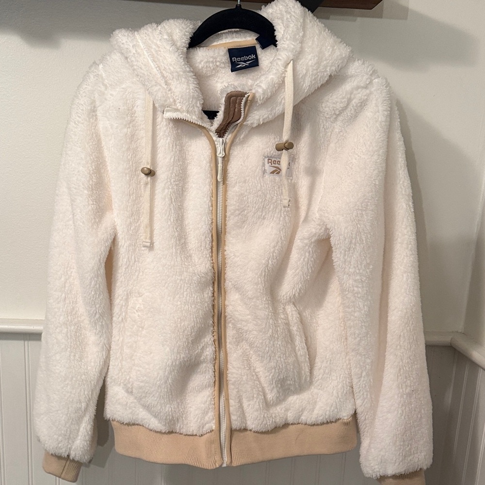 Reebok Women's Cream Teddy Jacket